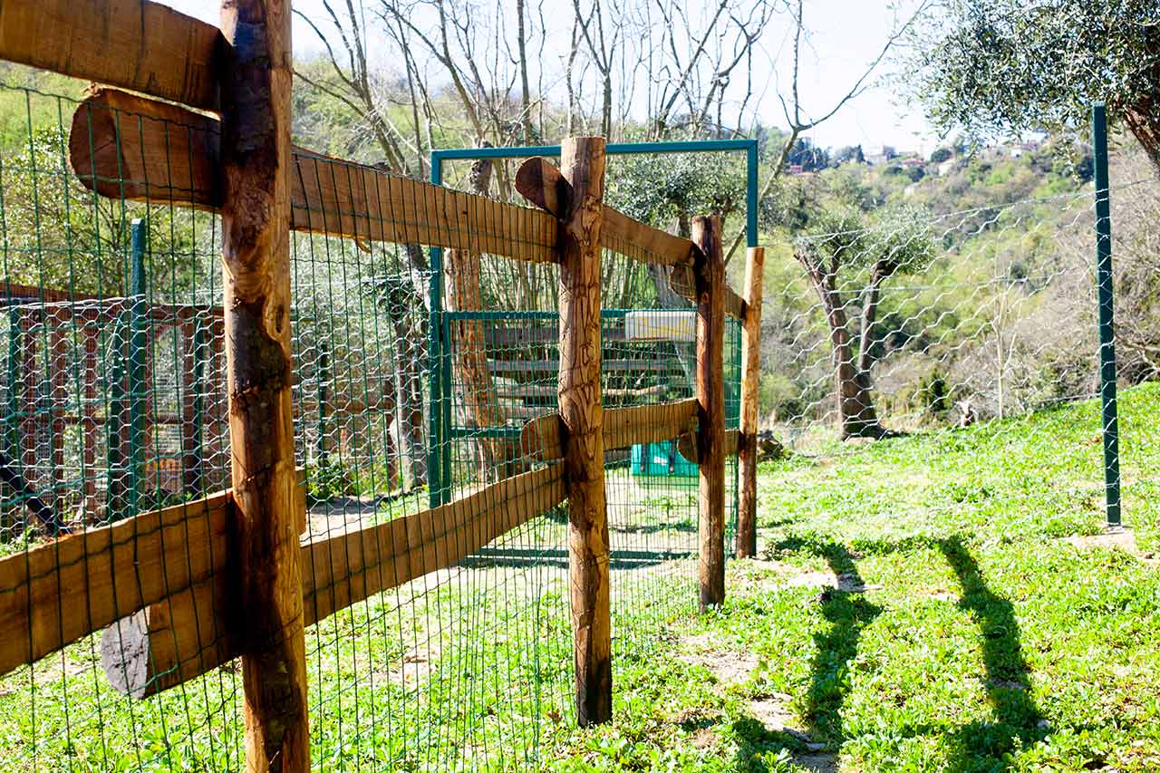 Staccionata in legno di castagno